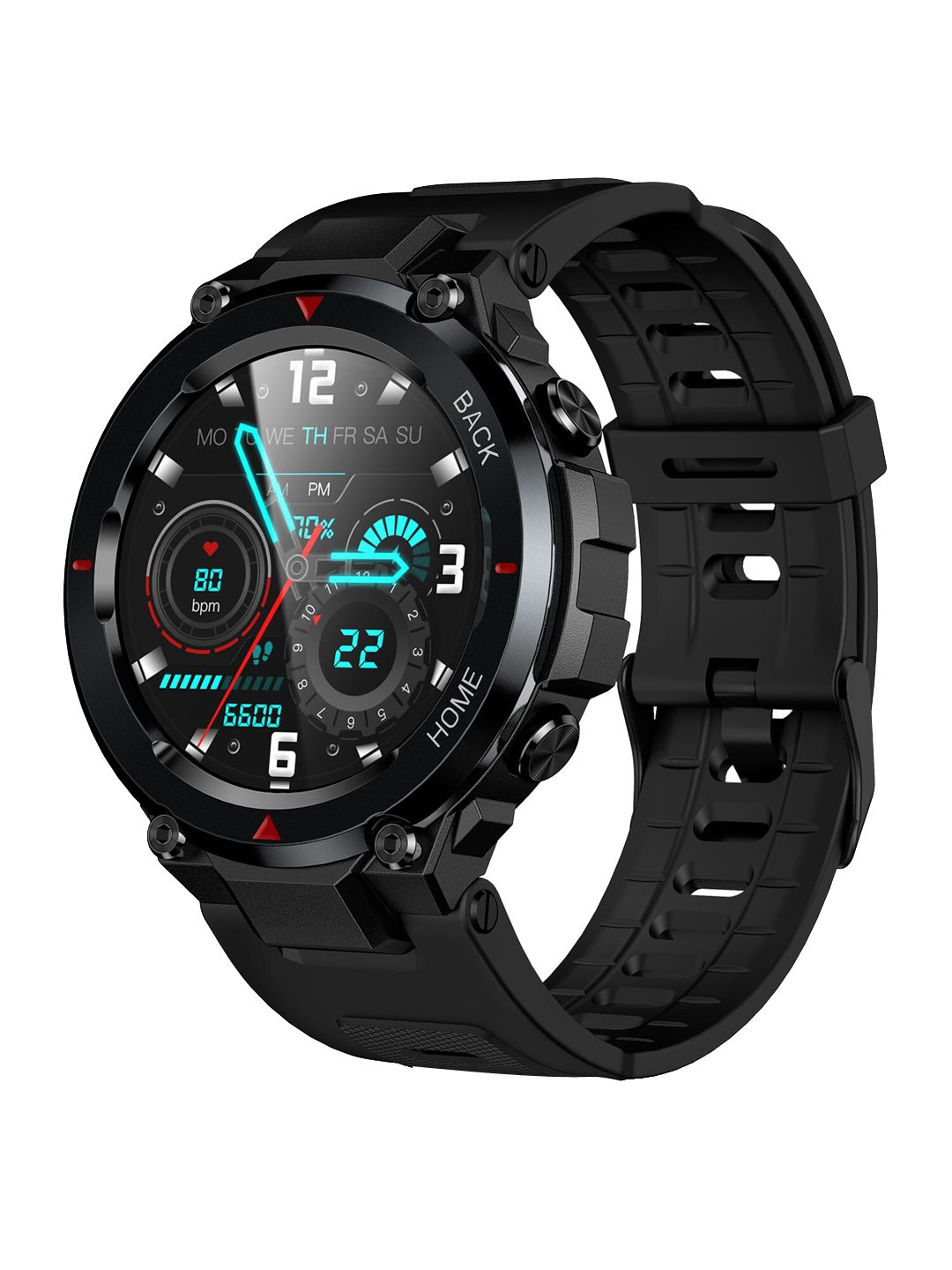 pebble Black Solid Leap Smartwatch Price in India