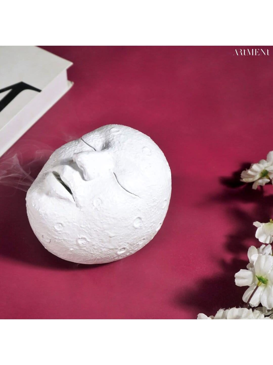 THE ARTMENT White Resting Face Incense Holder Price in India