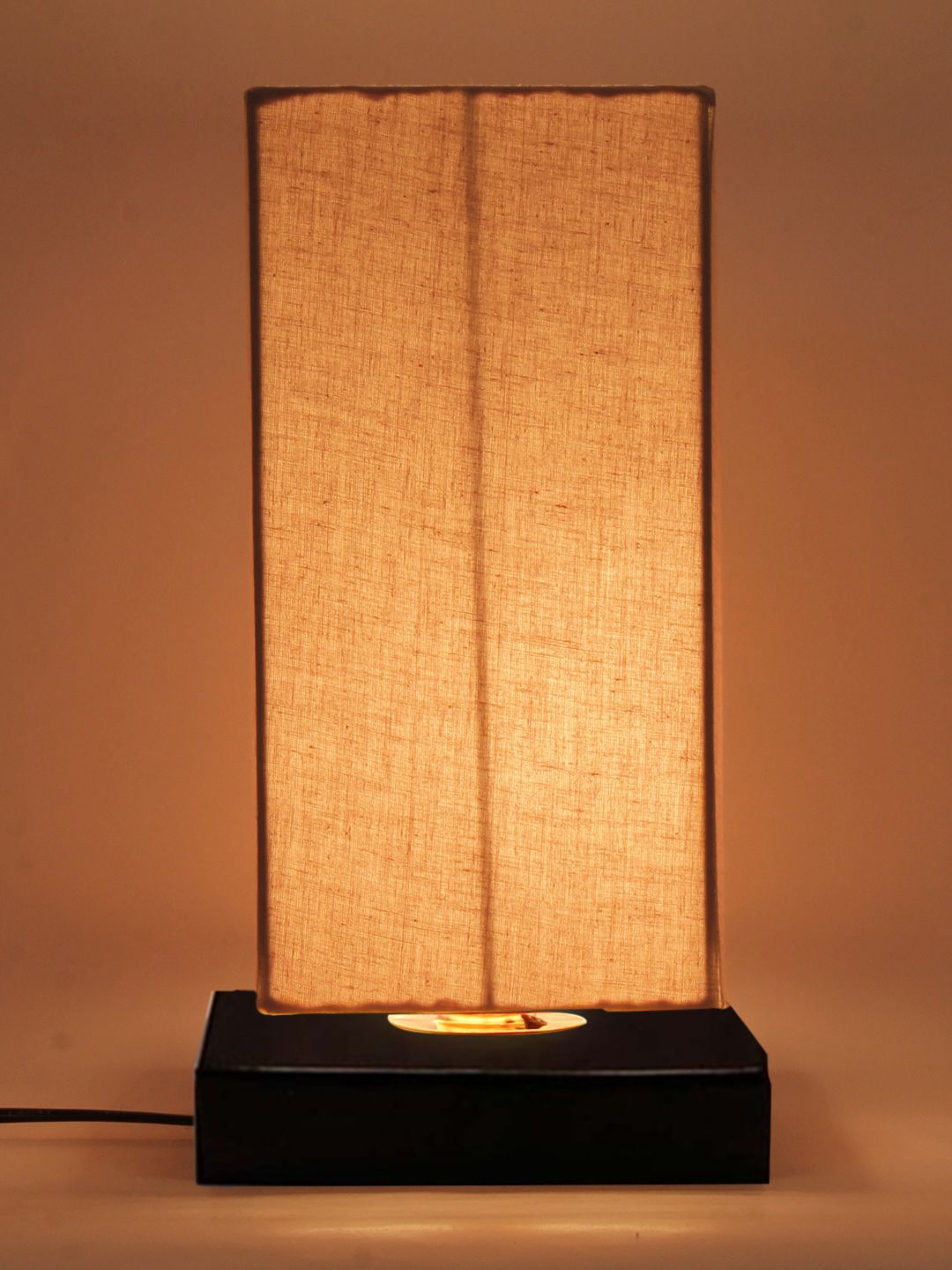 Devansh Grey Square Iron Lamp with Jute Shade Price in India