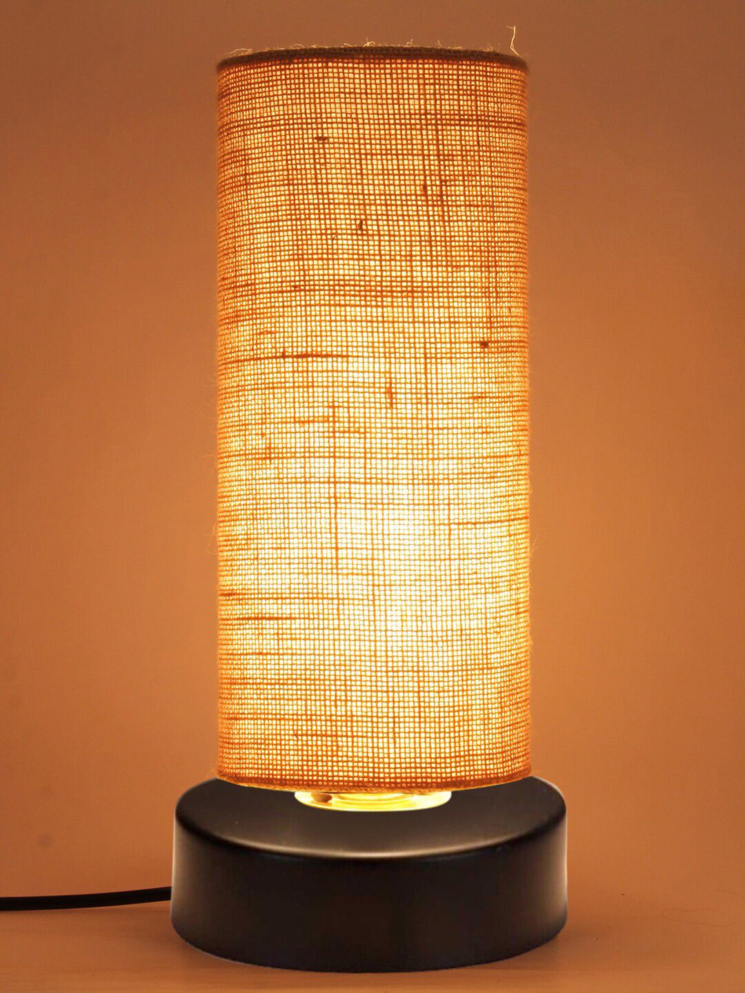 Devansh Beige Solid Jute Shade Table Lamp Price in India