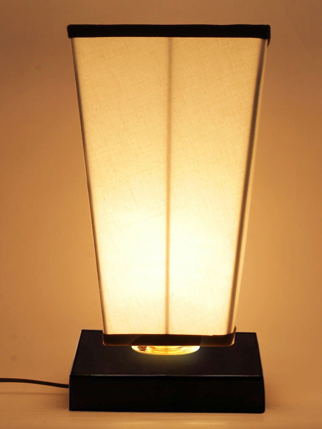 Devansh White & Black Shade & Iron Base Table Lamp Price in India