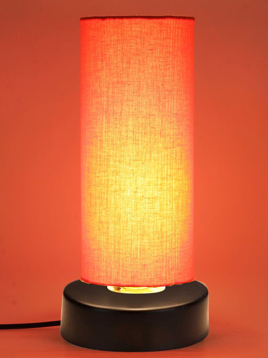 Devansh Orange Shade & Iron Base Table Lamp Price in India