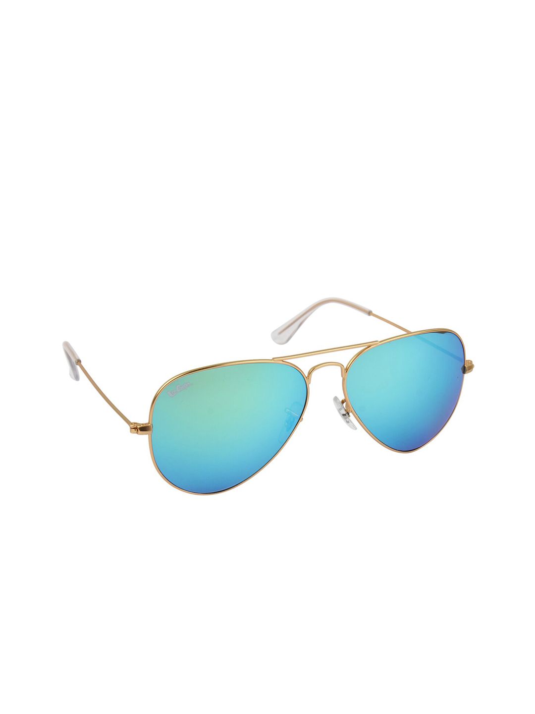 Lee Cooper Unisex Gold Toned Lens Aviator Sunglasses with UV Protected Lens LCO9000FOA C23 Price in India