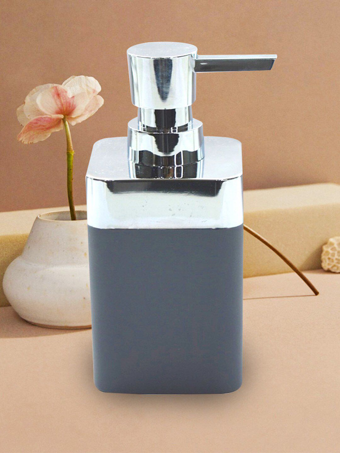 Tranquil square Grey Solid Soap Dispenser 250 ml Price in India