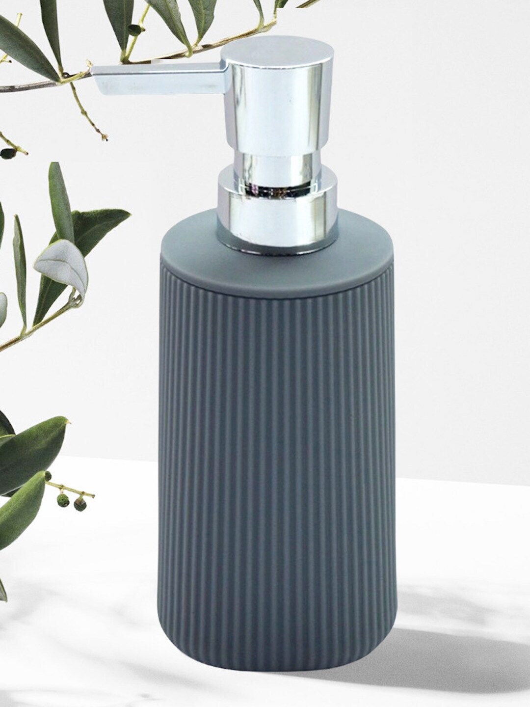 Tranquil square Adults Grey Solid Soap Resin Dispenser 250 ML Capacity Price in India