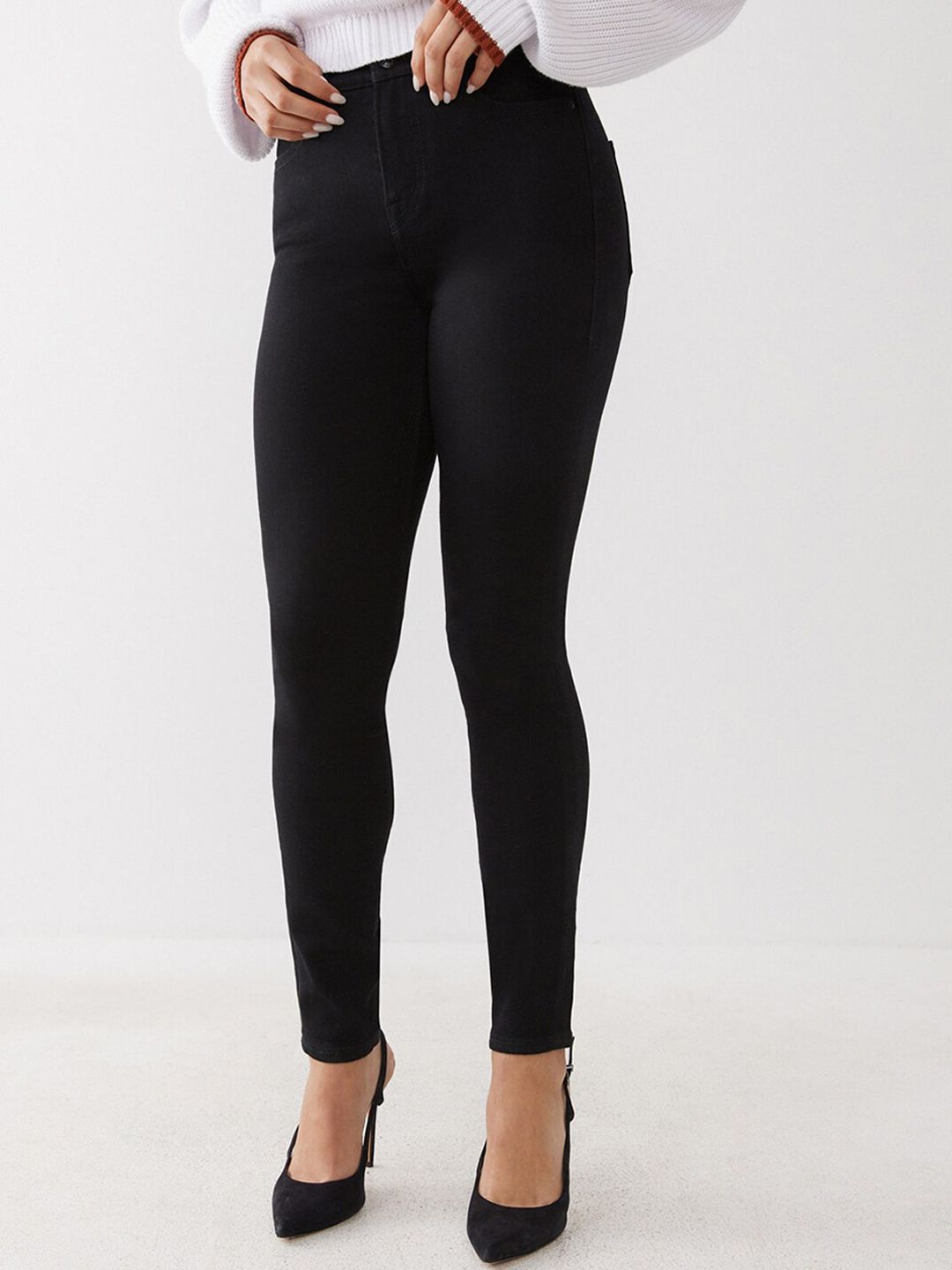 True Religion Women Black Skinny Fit Jeans Price in India