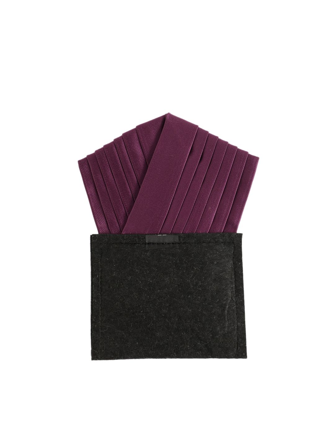 Alvaro Castagnino Men Purple Solid Pocket Square