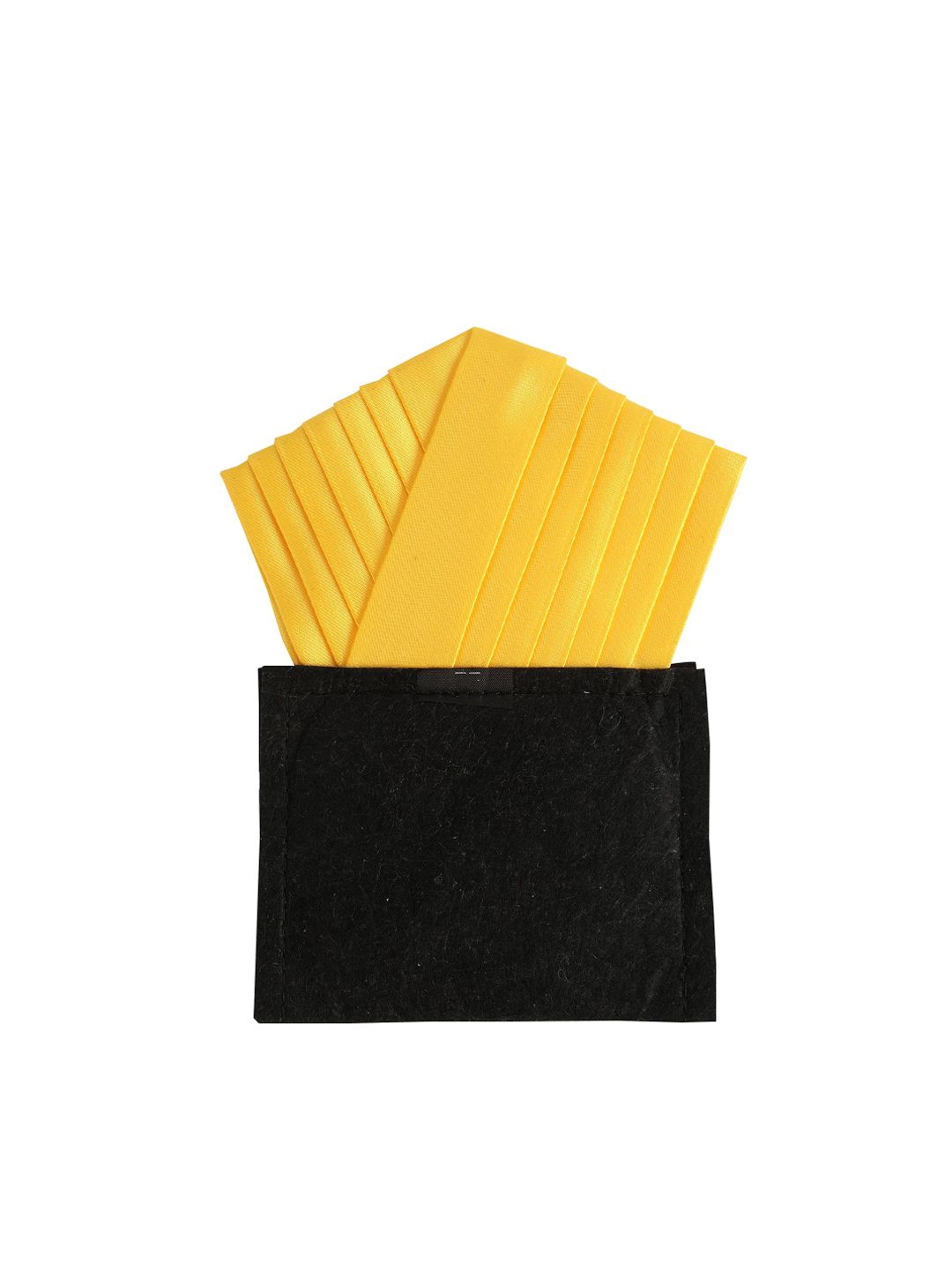 Alvaro Castagnino Men Yellow Solid Pocket Squares