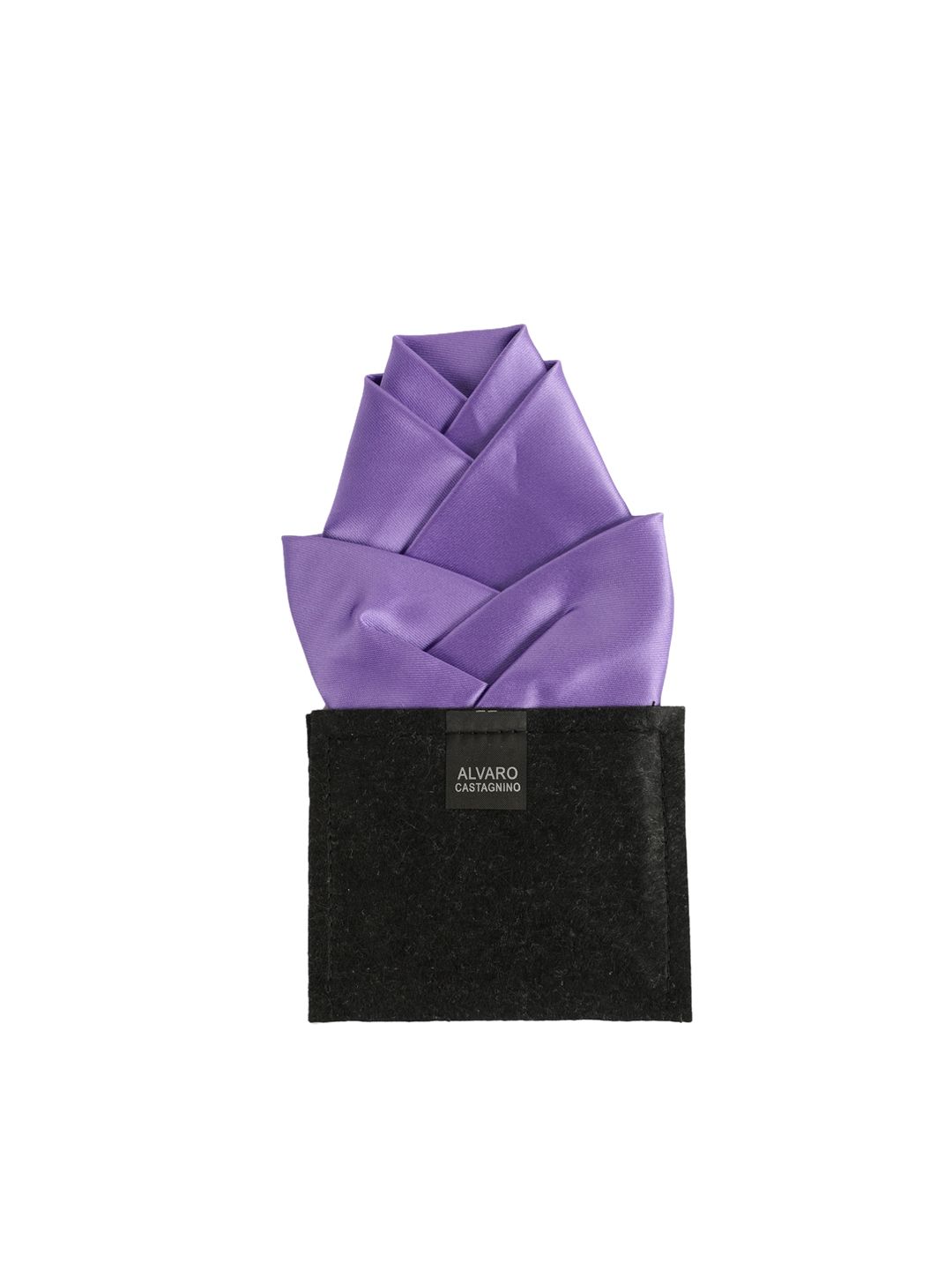 Alvaro Castagnino Men Violet Solid Pocket Squares
