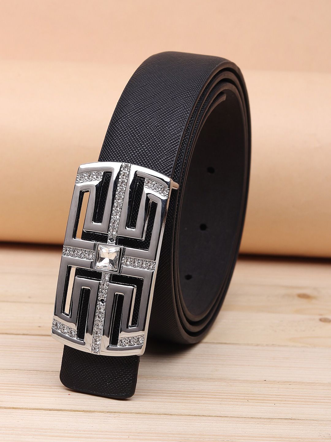 URBAN ALFAMI Women Black PU Belt Price in India