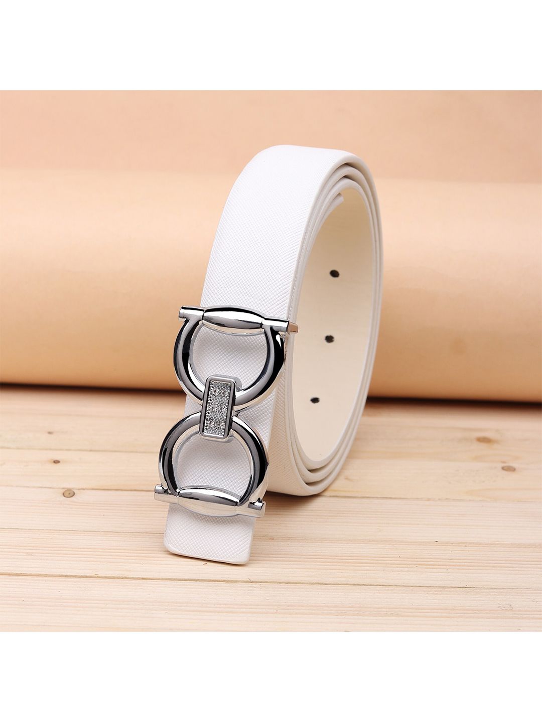 URBAN ALFAMI Women White PU Belt Price in India