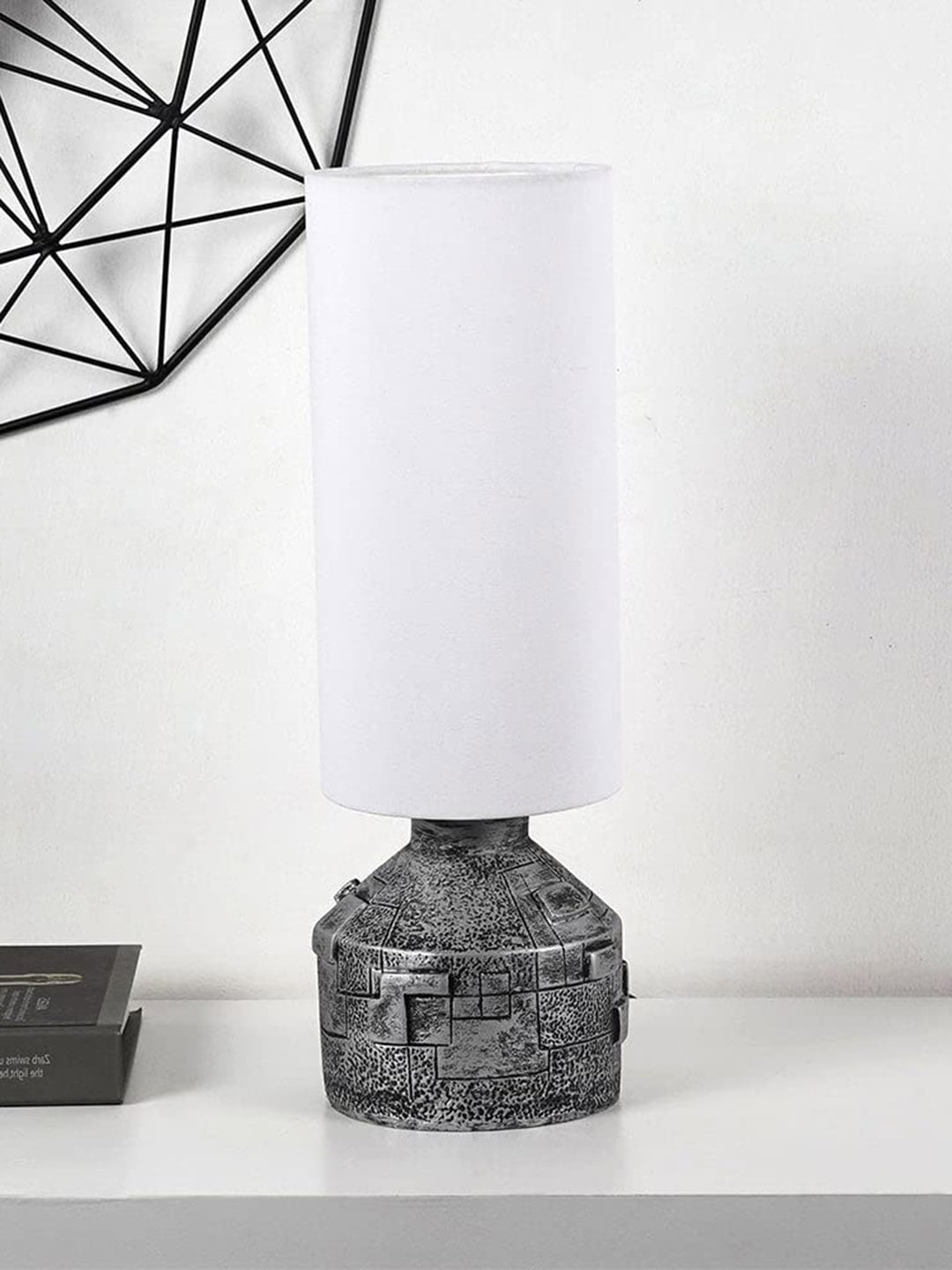 THE ARTMENT Silver-Toned Impressionist Brick Wall Lamp Shade Price in India
