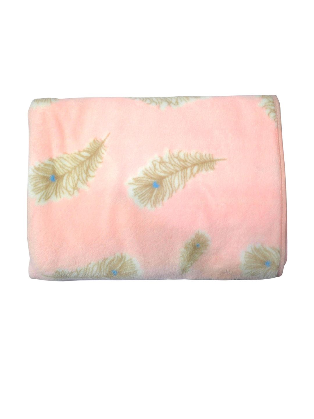 Tranquil square Pink Printed 650 GSM Cotton Bath Towel Price in India