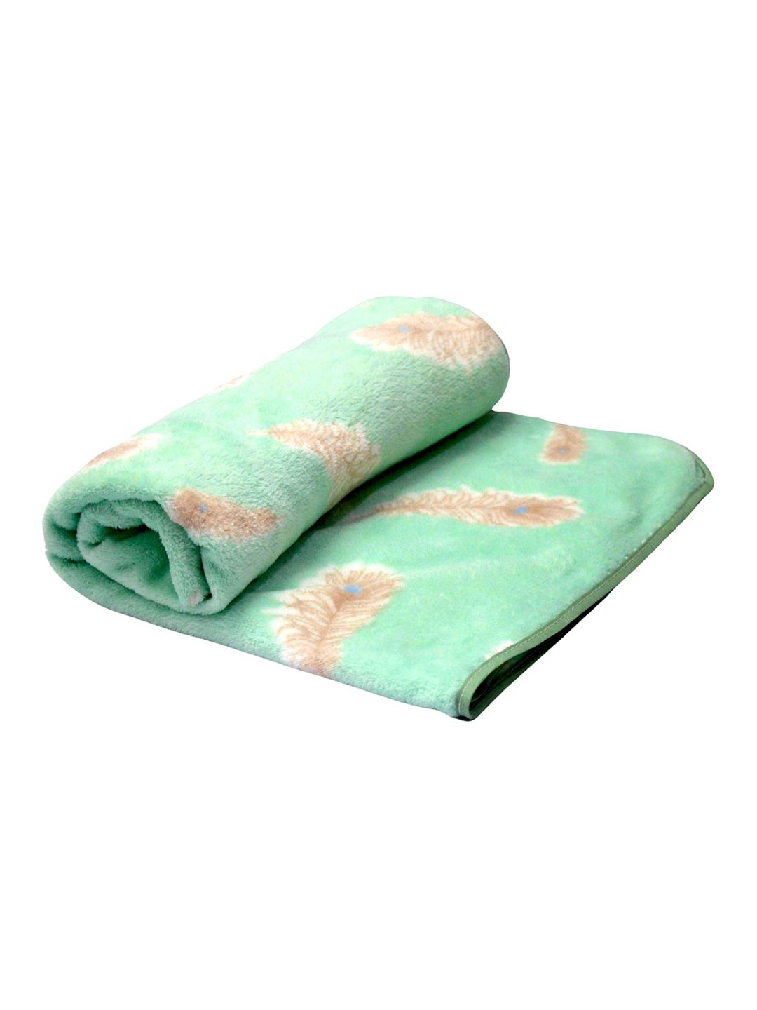 Tranquil square Green Printed Pure Cotton 650 GSM Bath Towel Price in India
