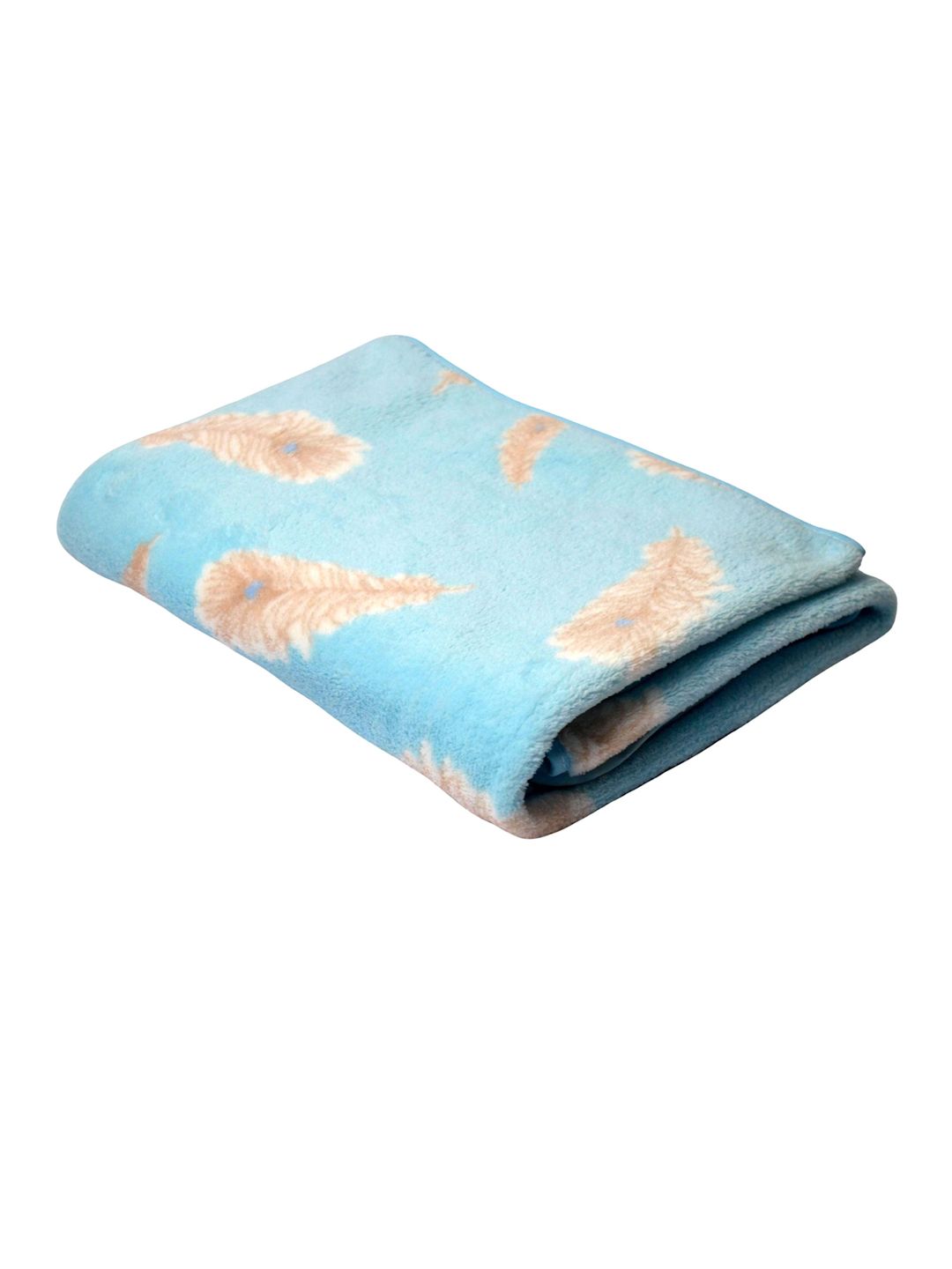 Tranquil square Blue Floral Printed 650 GSM Cotton Rectangular Bath Towels Price in India