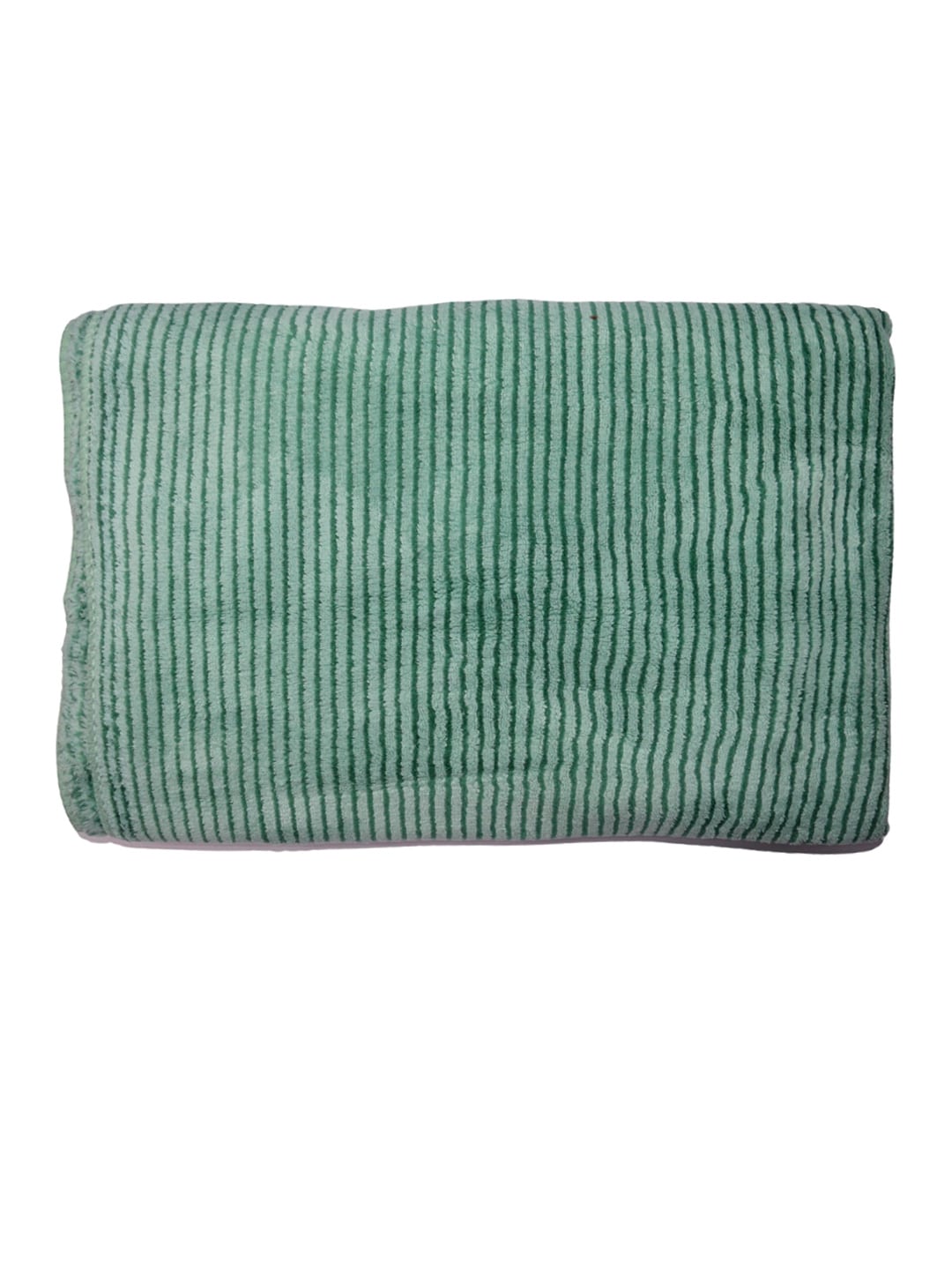 Tranquil square Green Striped 650 GSM Cotton Rectangular Bath Towels Price in India
