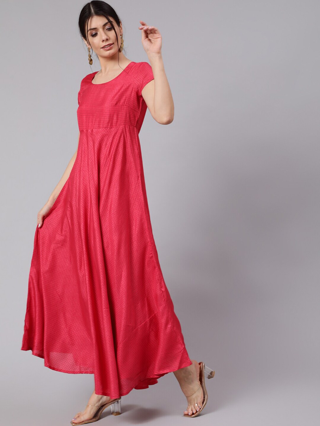 Awadhi Magenta Maxi Dress Price in India