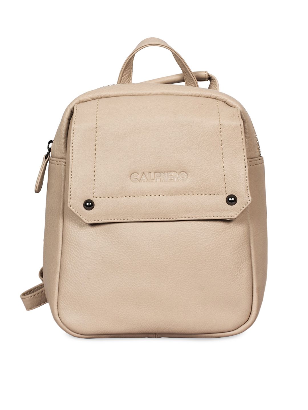 CALFNERO Women Cream-Coloured Backpack Price in India