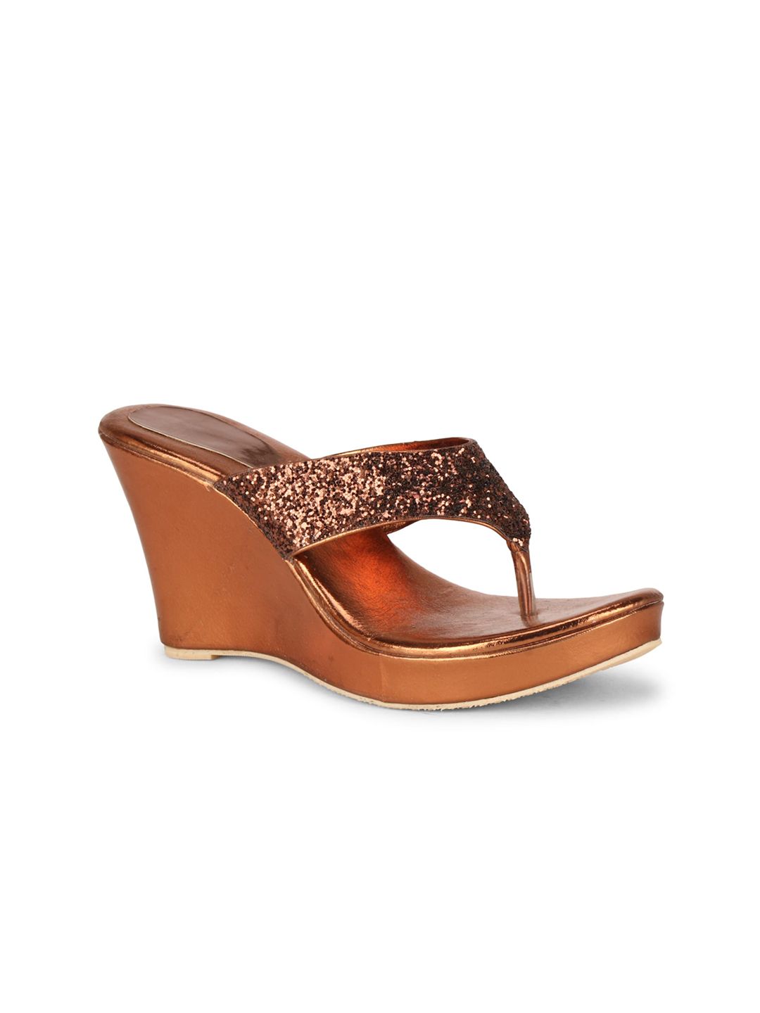 Misto Women Copper-Toned Wedge Heels Price in India