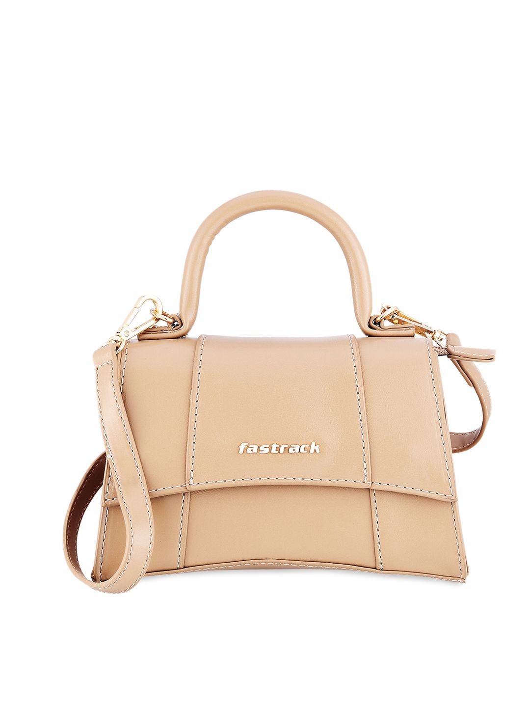 Fastrack Brown PU Structured Satchel Price in India