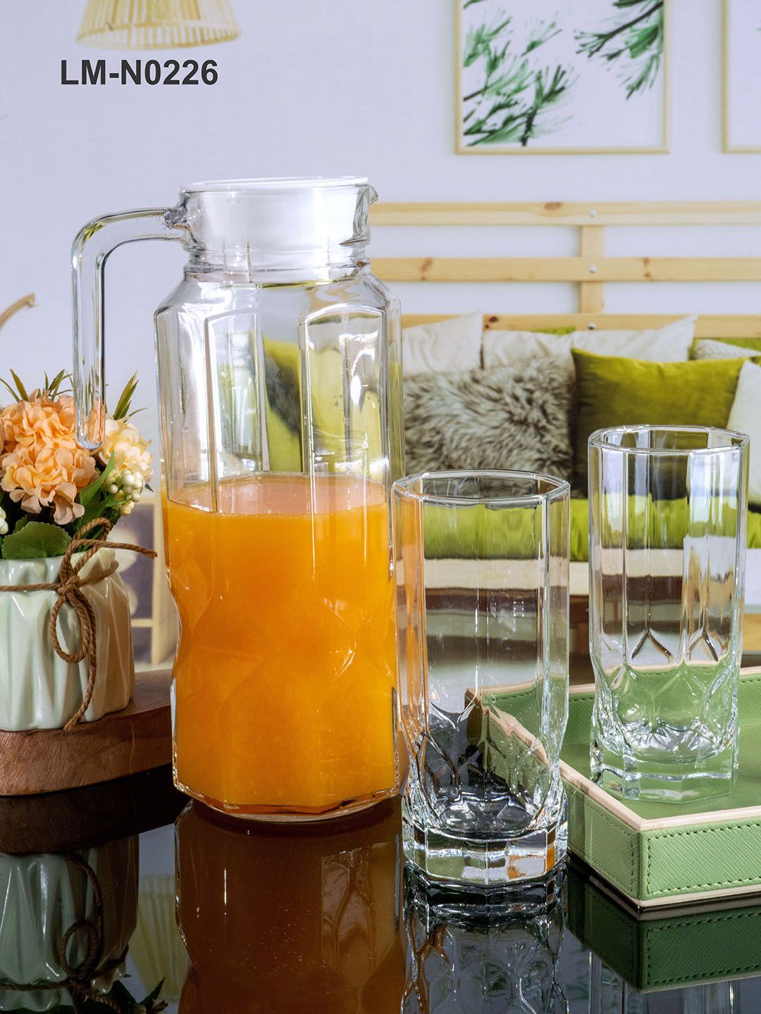 Luminarc Transparent Set Of 6 Solid Tumblers With One Jug Price in India