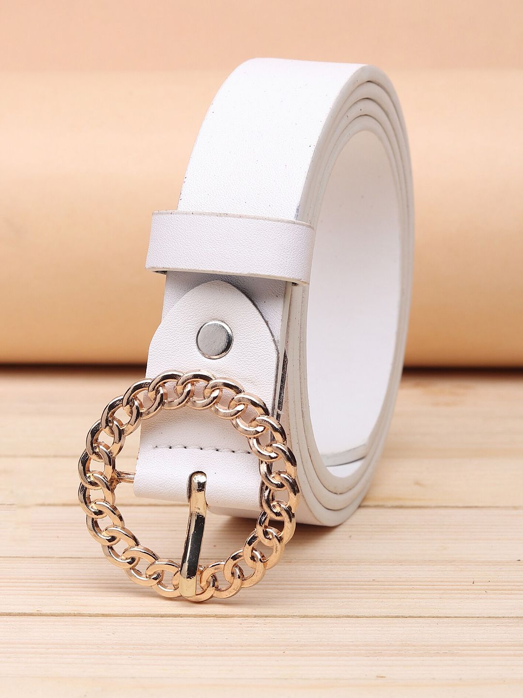 URBAN ALFAMI Women White PU Belt Price in India