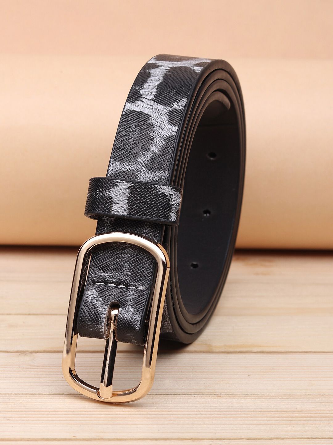 URBAN ALFAMI Women Black Printed PU Belt Price in India