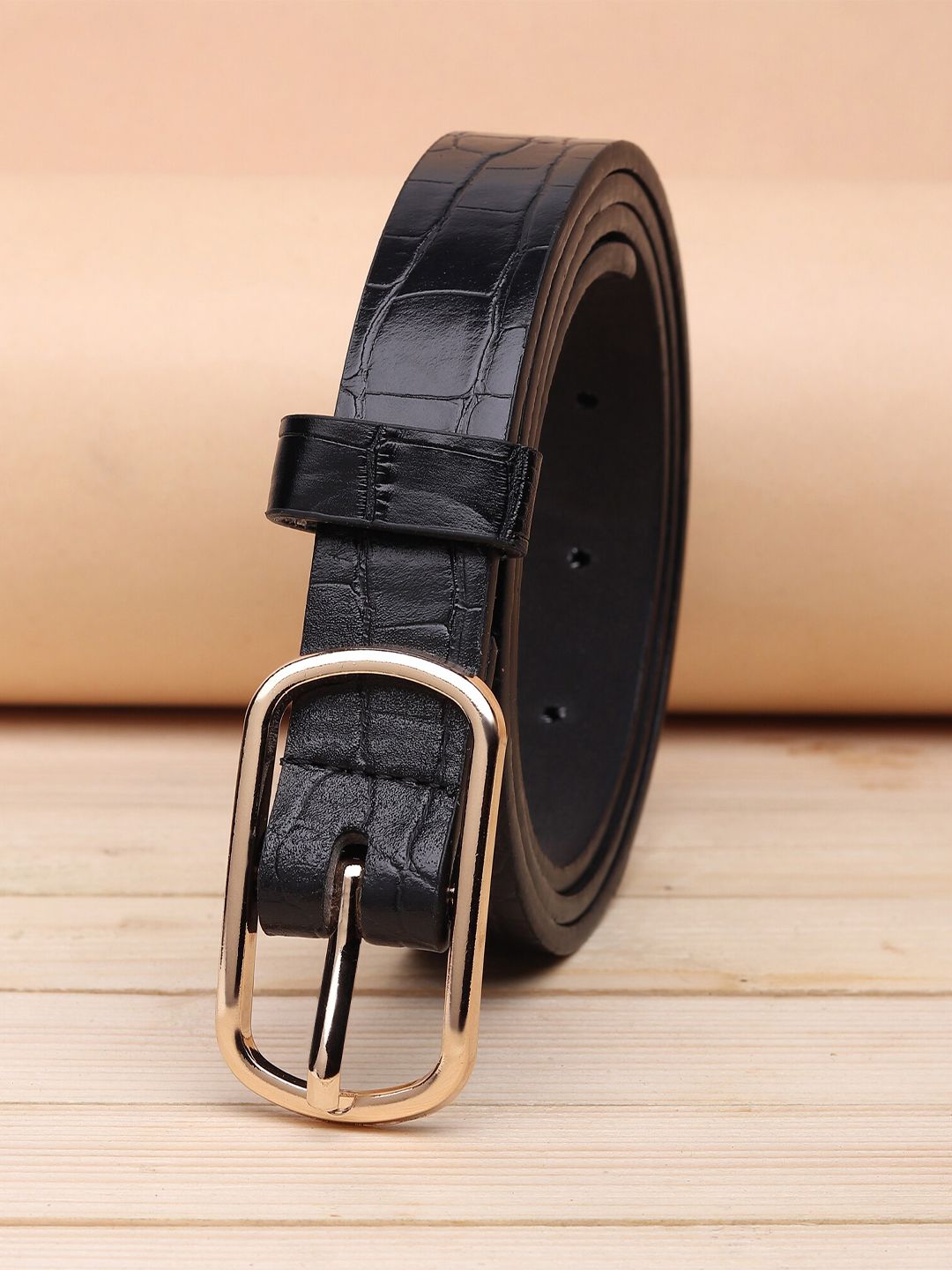 URBAN ALFAMI Women Black PU Belt Price in India