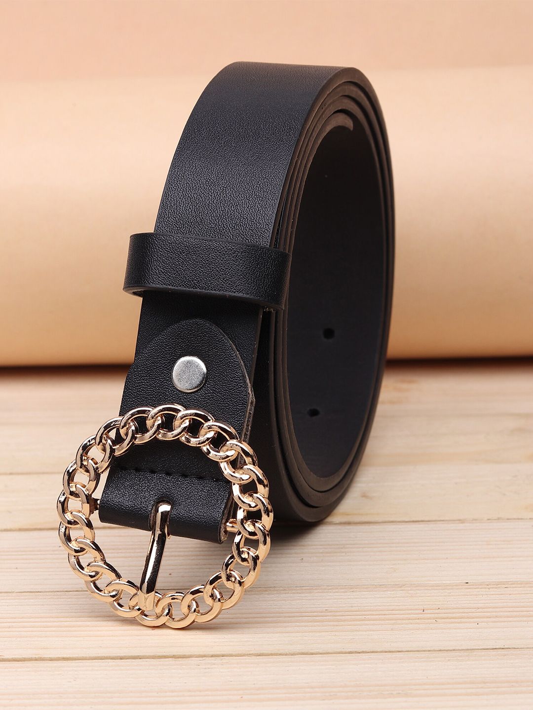 URBAN ALFAMI Women Black PU Belt Price in India