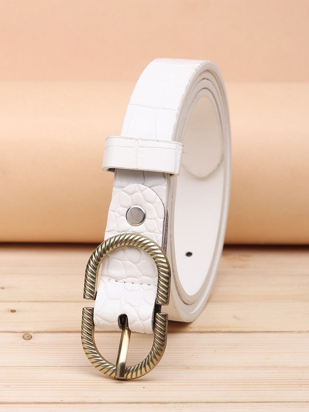 URBAN ALFAMI Women White PU Belt Price in India