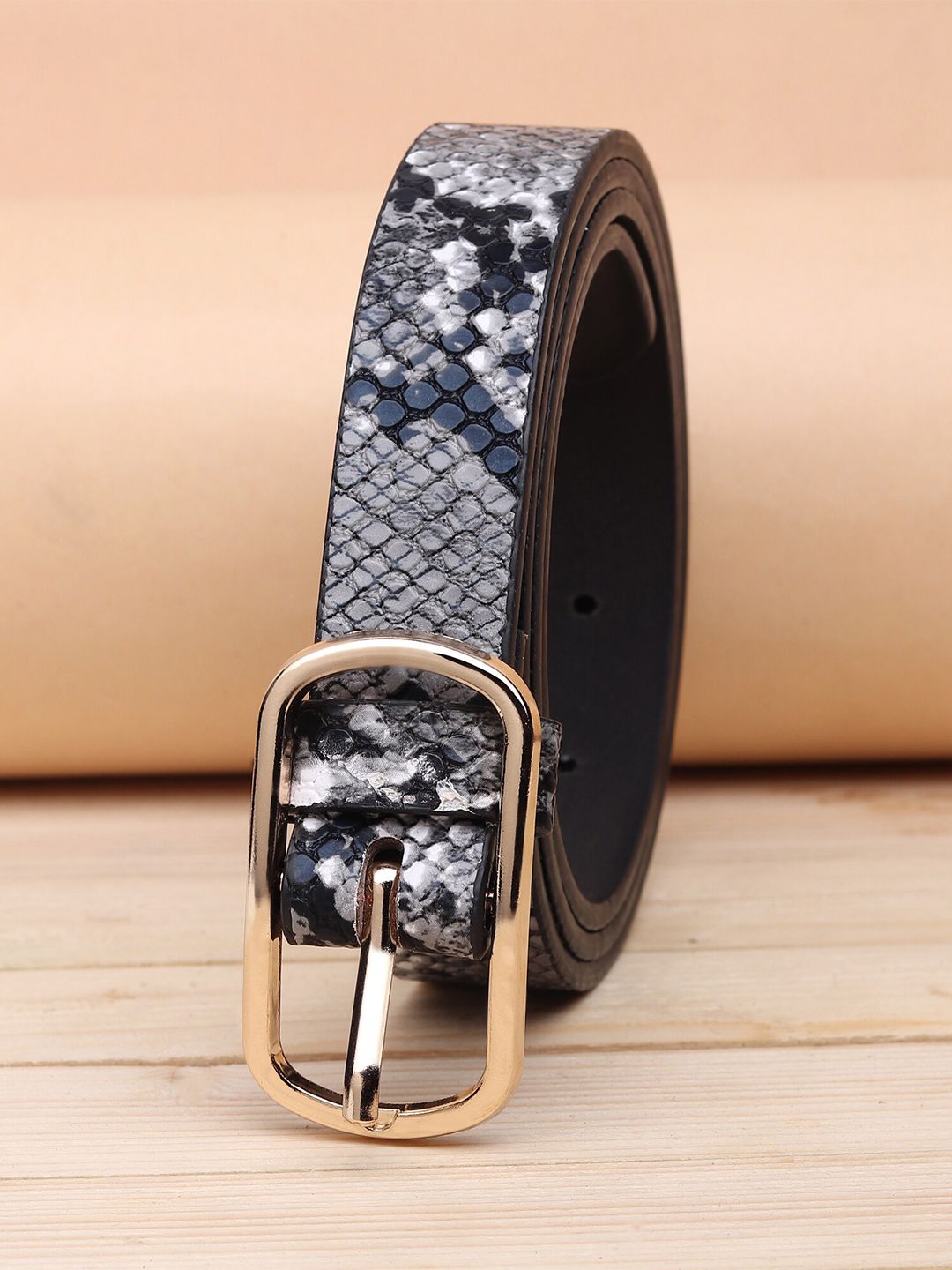 URBAN ALFAMI Women Black Printed PU Belt Price in India