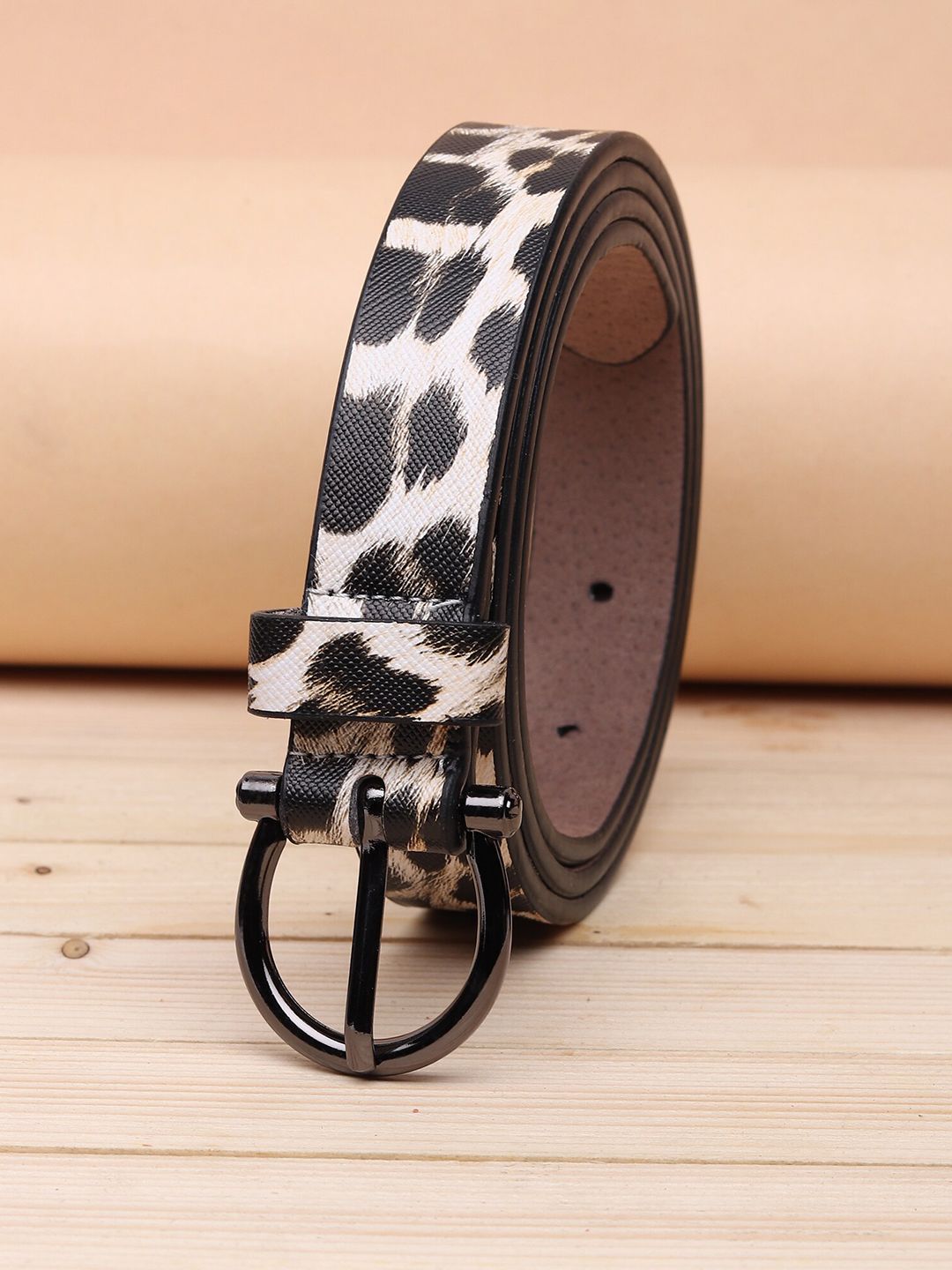 URBAN ALFAMI Women Black & White Printed Belt Price in India