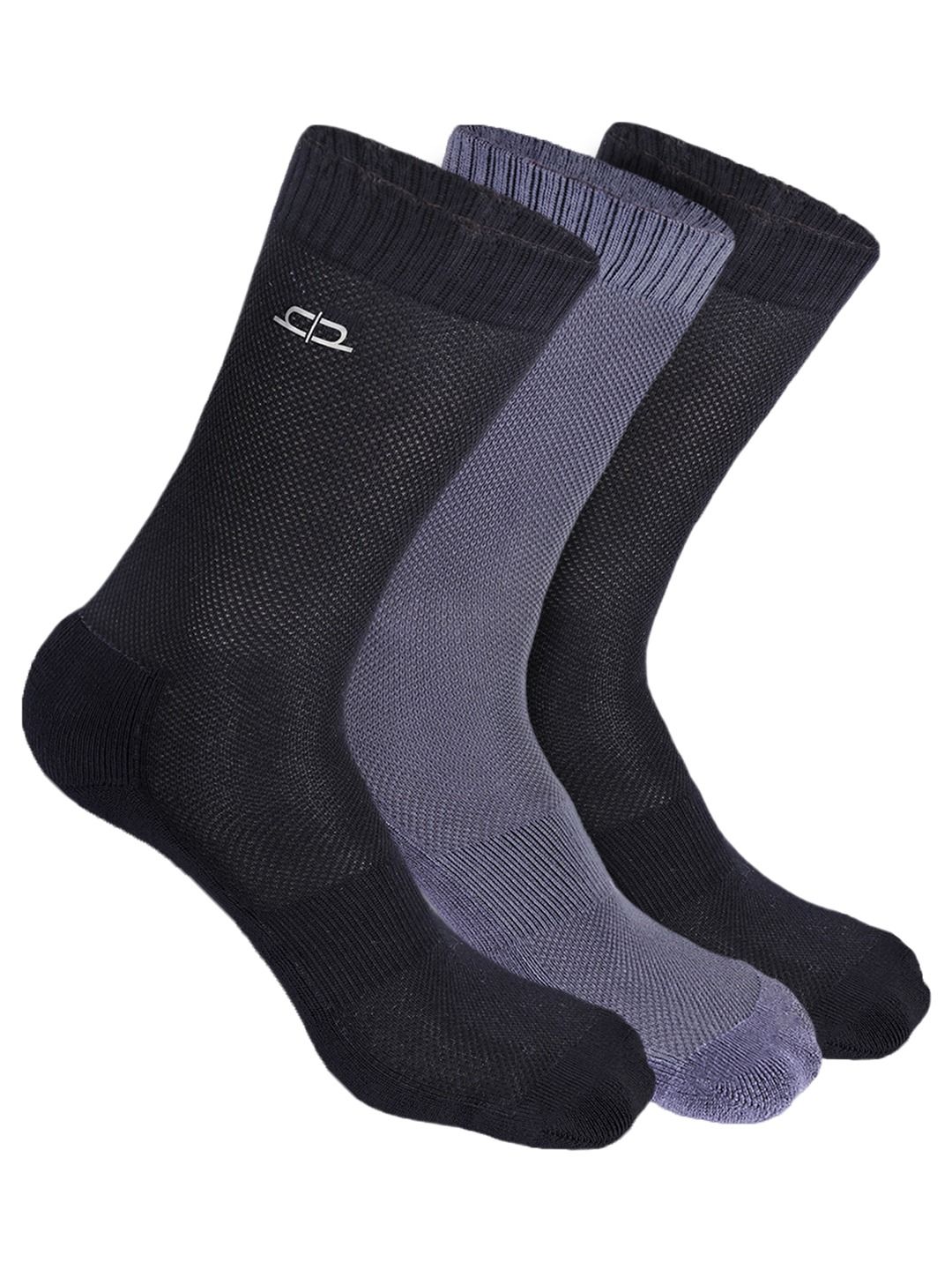 Heelium Men Pack of 3 Bamboo Super Soft & Odour-Free Breathable Crew-Length Socks