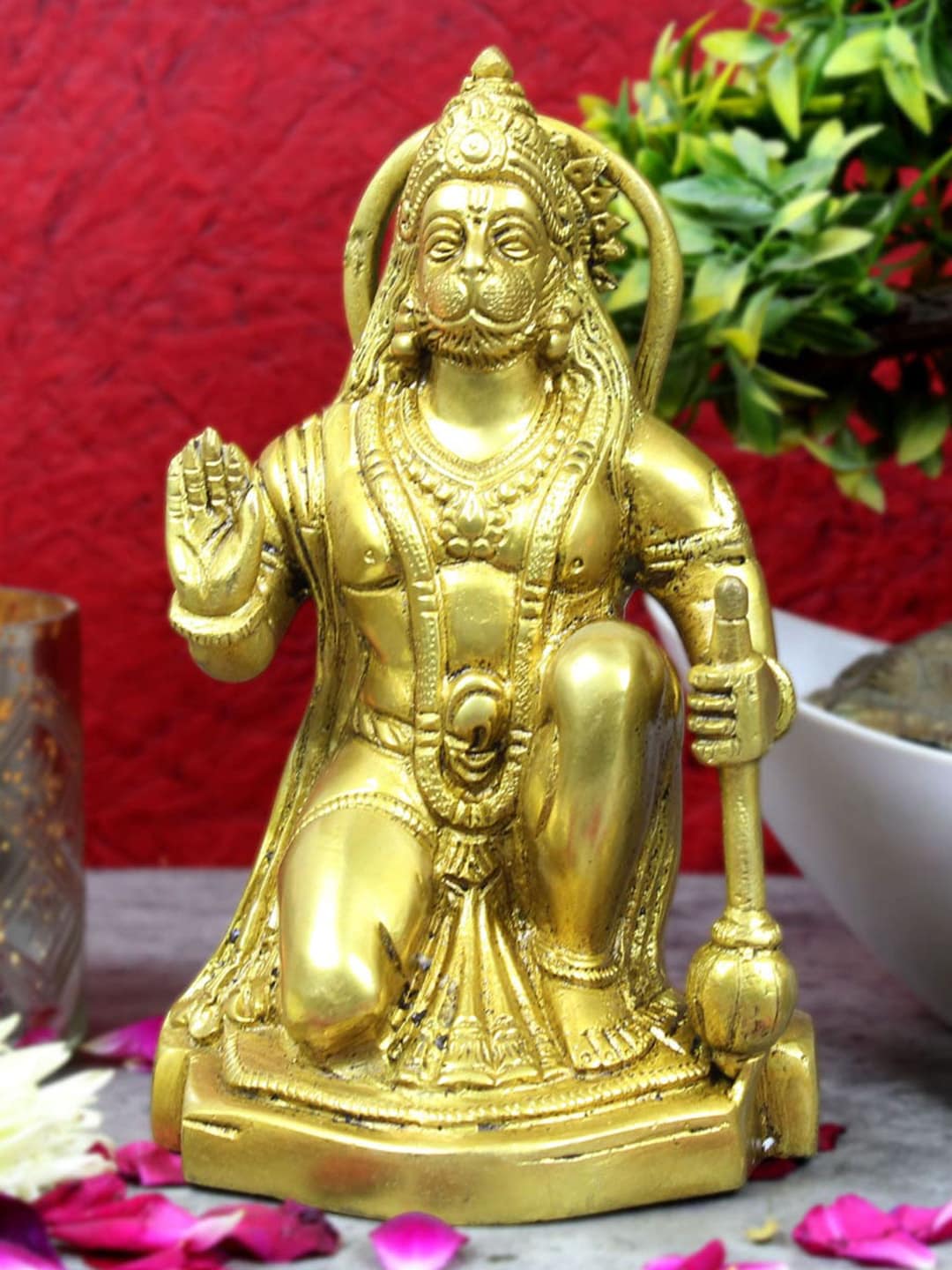 StatueStudio Gold-Toned Lord Hanuman Showpiece Price in India