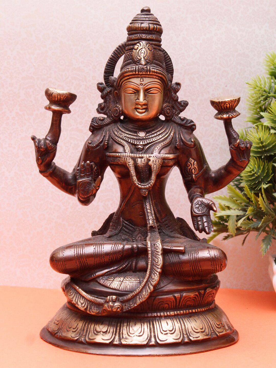 StatueStudio Metallic Lakshmi Idol Sitting Murti Showpiece Price in India