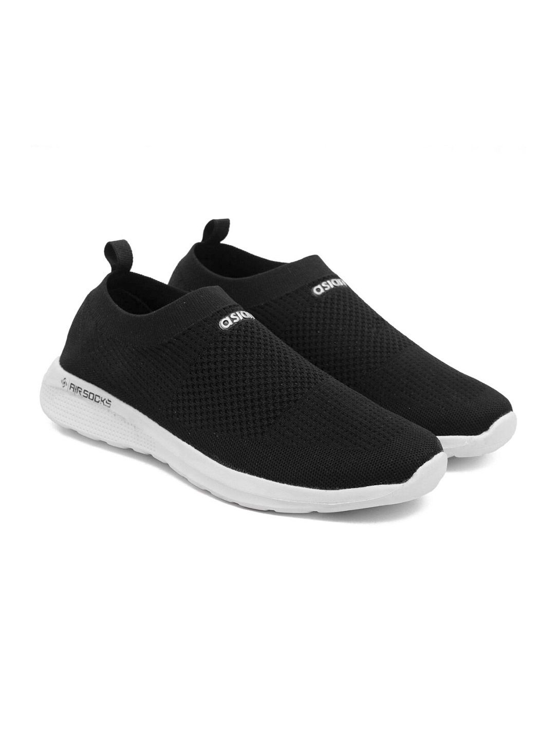 ASIAN Men Black Mesh Running Shoes