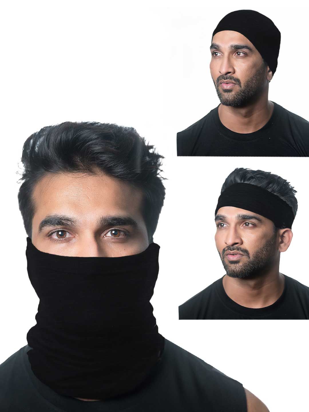 Heelium Unisex Pack of 3 Bamboo Soft Odour-free & Breathable Multipurpose Bandana