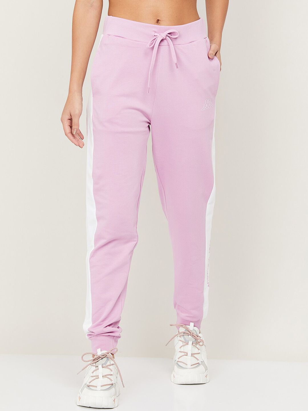 Kappa Women Pink Solid Cotton Joggers Price in India