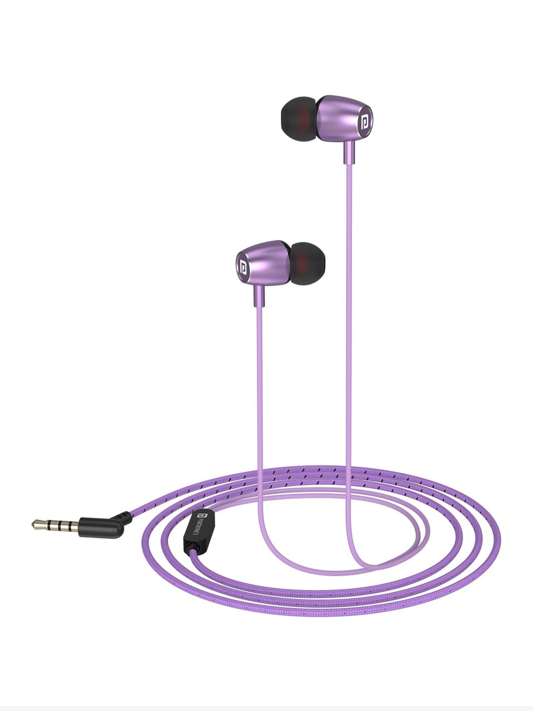 Portronics Purple Conch 80 In Ear Wired Earphones With Mic Price in India