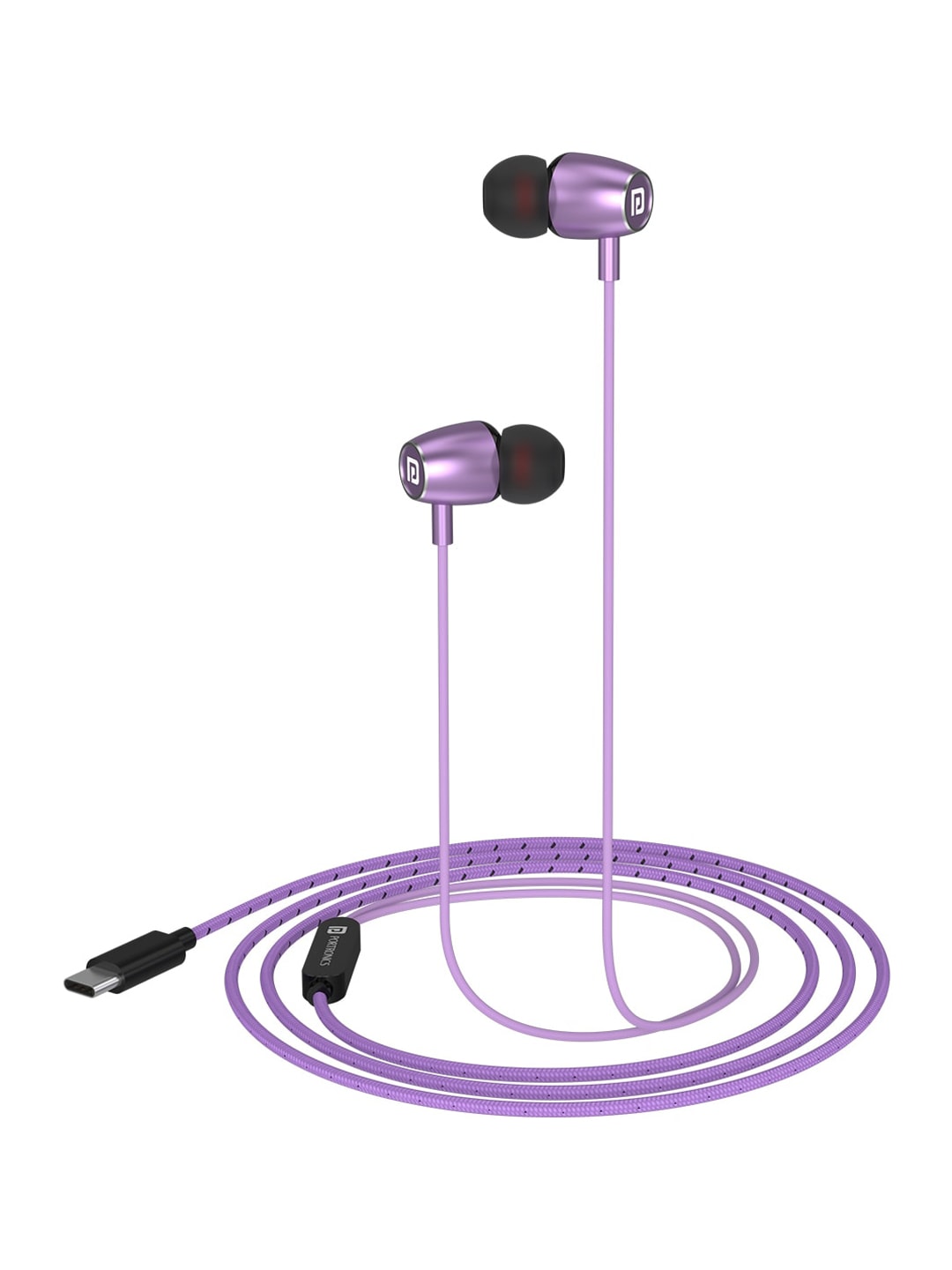 Portronics Purple Solid In Ear Wired Earphones Price in India