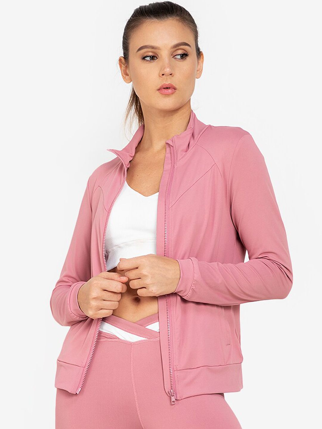 ZALORA ACTIVE Women Pink Sporty Jacket Price in India