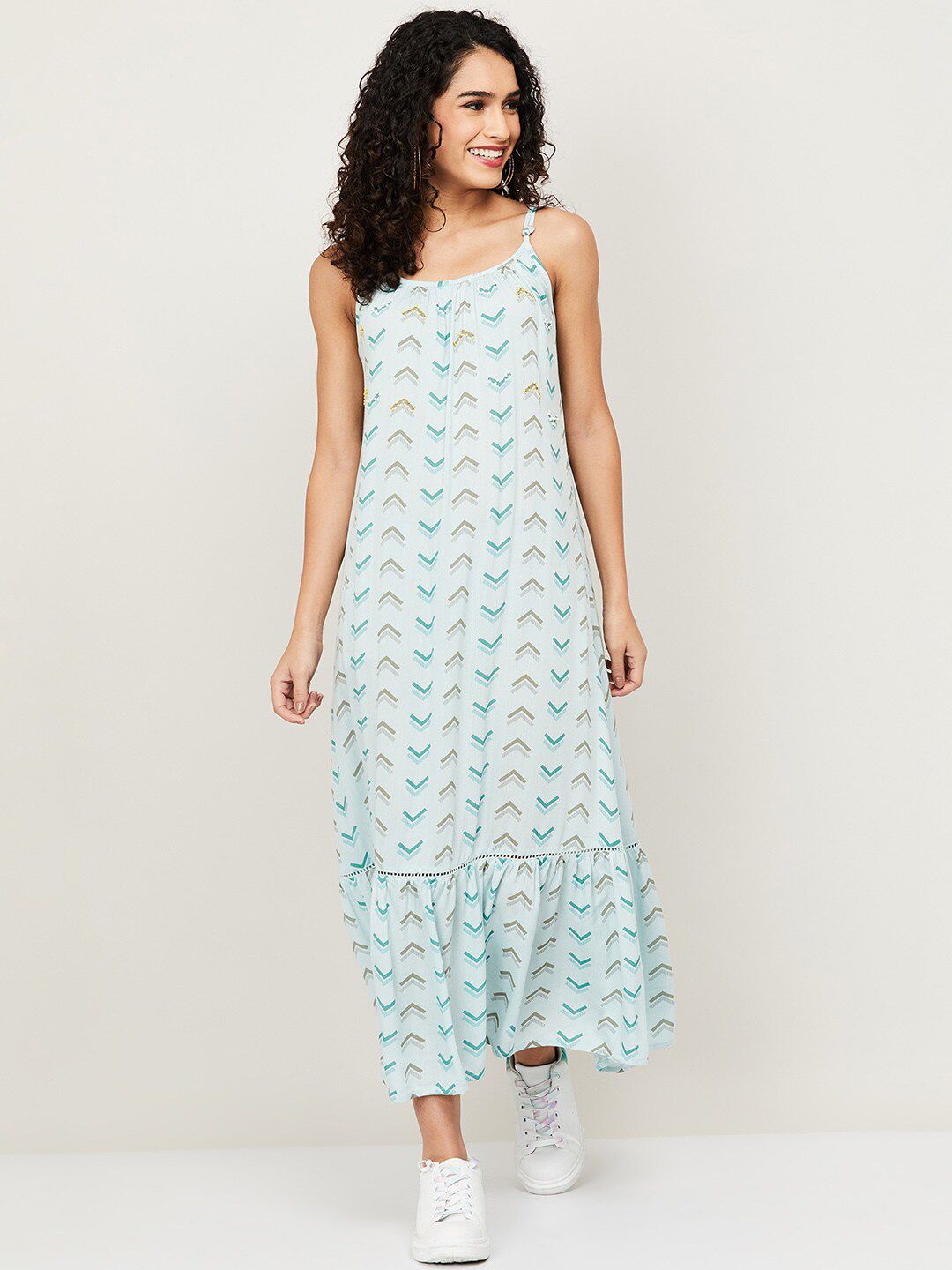 Colour Me by Melange Blue Maxi Dress Price in India