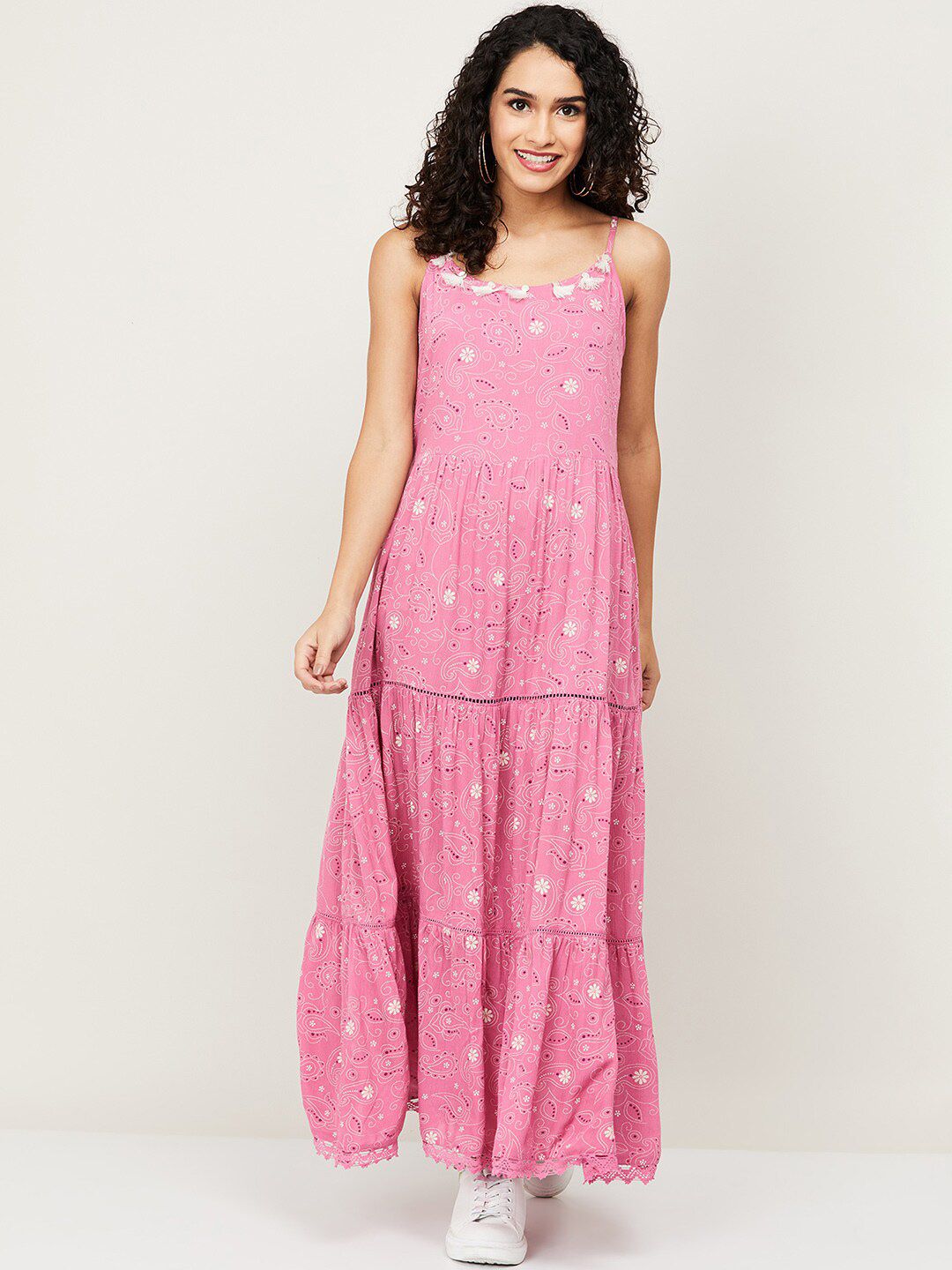 Colour Me by Melange Purple Floral Maxi Dress Price in India