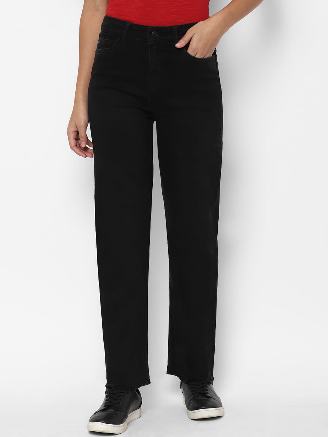 Allen Solly Woman Women Black Mid-Rise Jeans Price in India