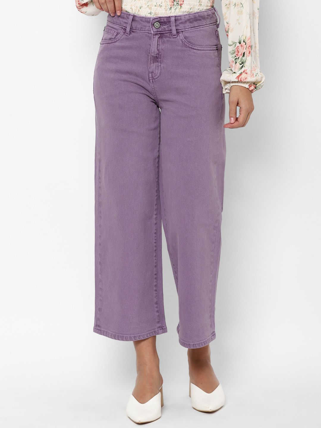 Allen Solly Woman Women Purple Mid-Rise Jeans Price in India