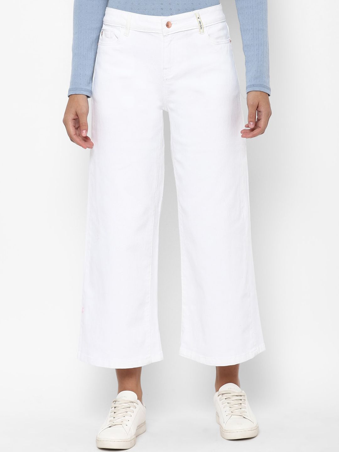 Allen Solly Woman Women White Mid-Rise Jeans Price in India