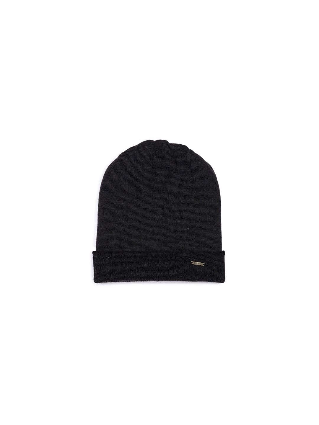 Kosha Women Black Pure Merino Wool Reversible Beanie Price in India