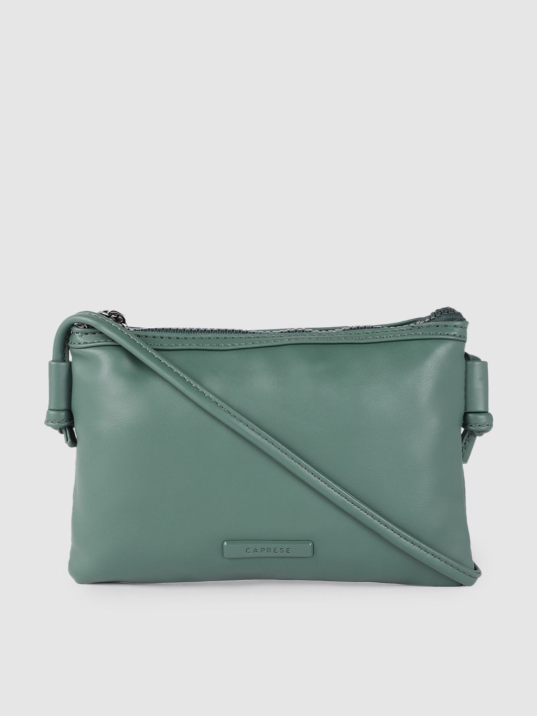 Caprese Green Structured Sling Bag Price in India