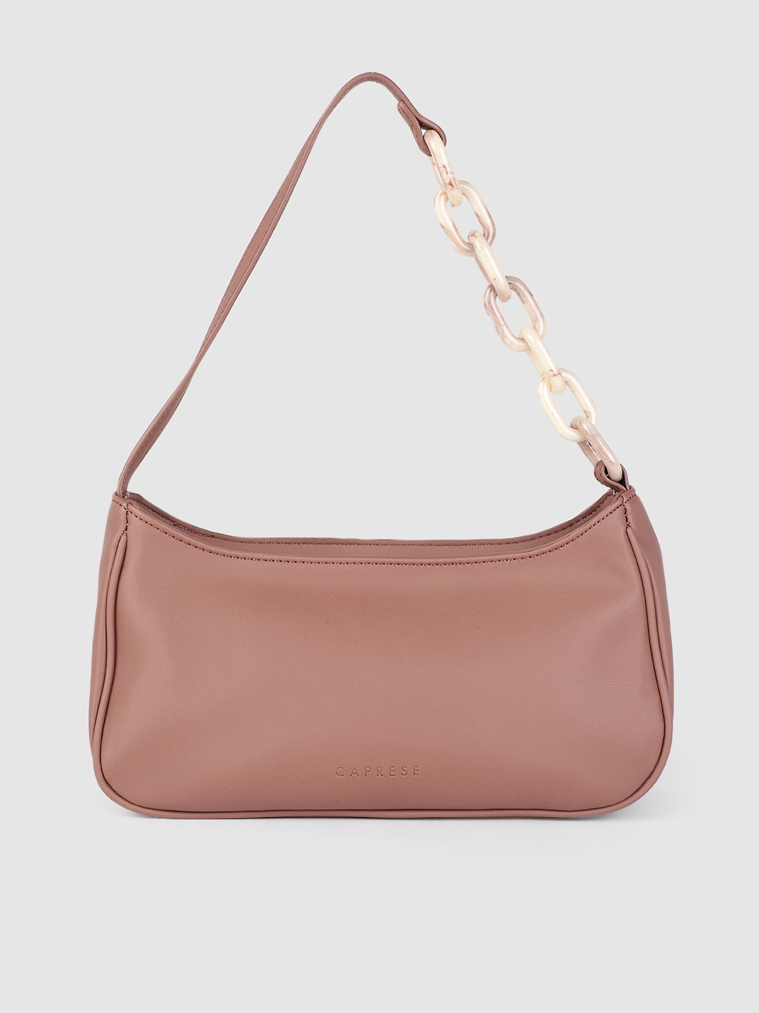 Caprese Brown Structured Hobo Bag Price in India