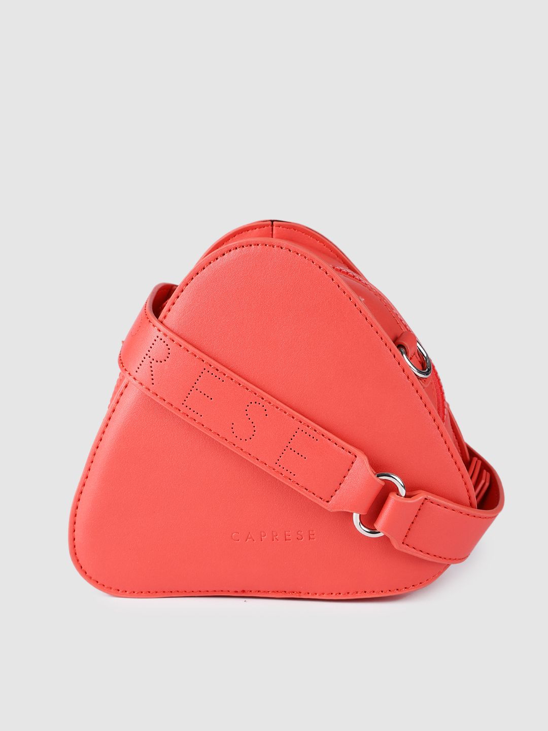 Caprese Coral Solid Structured Sling Bag Price in India